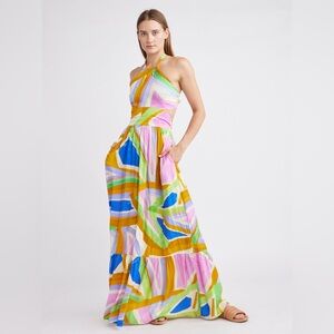 Self Contrast Isolde Maxi Cutout Dress